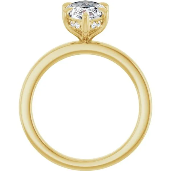 Claw-Prong Hidden Halo-Style Engagement Ring Image 2 Don's Jewelry & Design Washington, IA