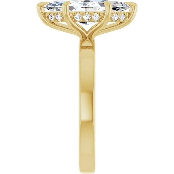 Claw-Prong Hidden Halo-Style Engagement Ring Image 4 JF Jones Jewelers Rochester, NY