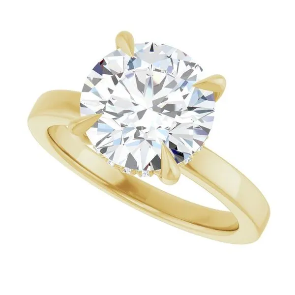 Claw-Prong Hidden Halo-Style Engagement Ring Image 5 Arezzo Jewelers Elmwood Park, IL