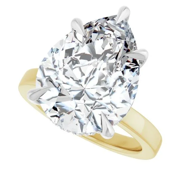 Claw-Prong Hidden Halo-Style Engagement Ring Image 5 Don's Jewelry & Design Washington, IA