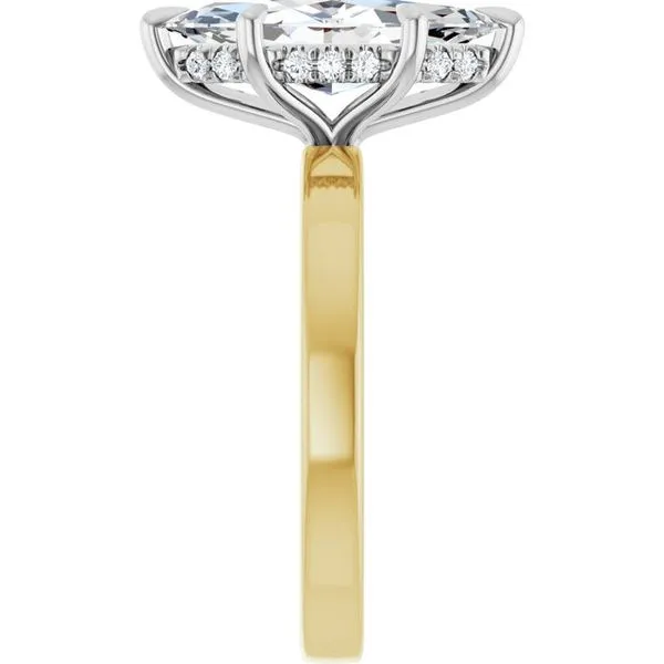 Claw-Prong Hidden Halo-Style Engagement Ring Image 4 Hudson Valley Goldsmith New Paltz, NY