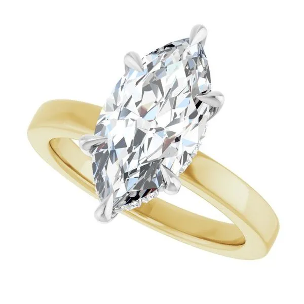 Claw-Prong Hidden Halo-Style Engagement Ring Image 5 House of Silva Wooster, OH