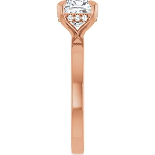 Claw-Prong Hidden Halo-Style Engagement Ring Image 4 Don's Jewelry & Design Washington, IA