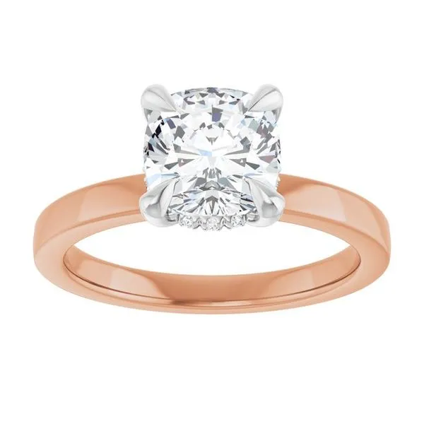 Claw-Prong Hidden Halo-Style Engagement Ring Image 3 Clater Jewelers Louisville, KY