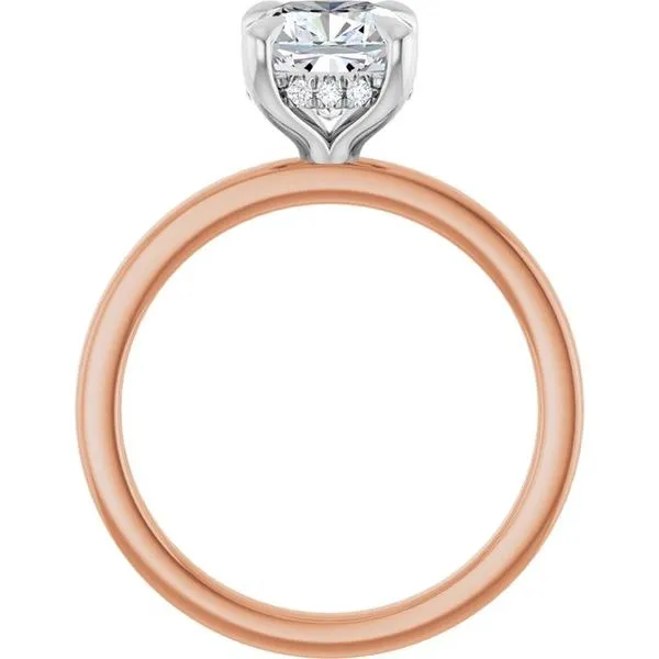 Claw-Prong Hidden Halo-Style Engagement Ring Image 2 Vulcan's Forge LLC KANSAS CITY, MO