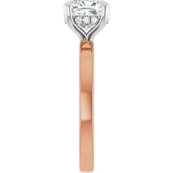 Claw-Prong Hidden Halo-Style Engagement Ring Image 4 Ocean View Jewelers Millville, DE