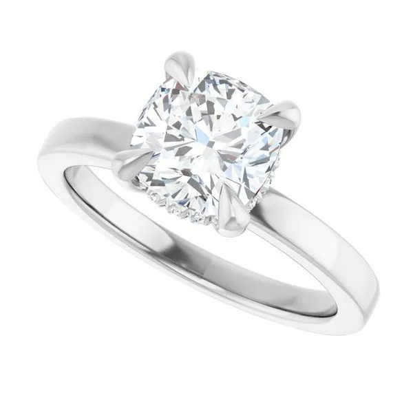 Claw-Prong Hidden Halo-Style Engagement Ring Image 5 Clater Jewelers Louisville, KY