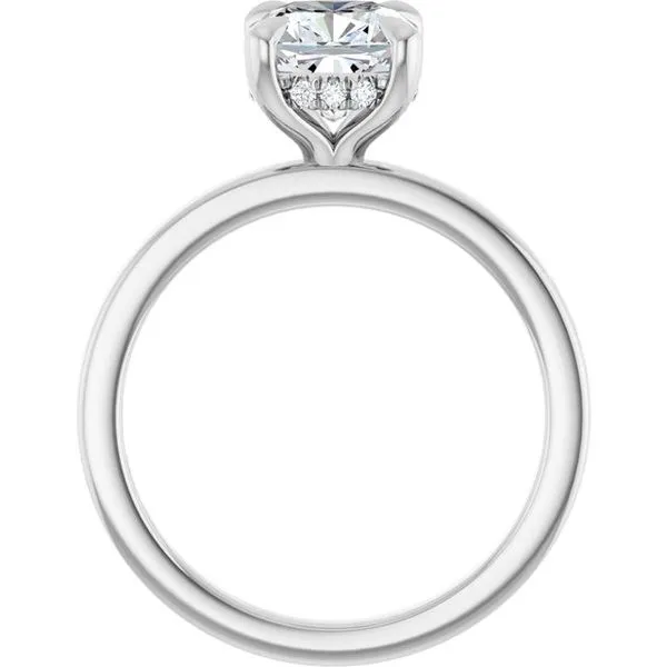 Claw-Prong Hidden Halo-Style Engagement Ring Image 2 Don's Jewelry & Design Washington, IA