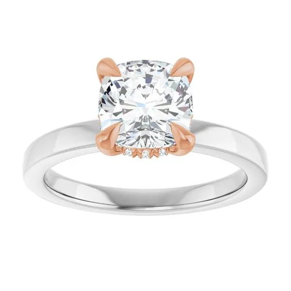 Claw-Prong Hidden Halo-Style Engagement Ring Image 3 Don's Jewelry & Design Washington, IA