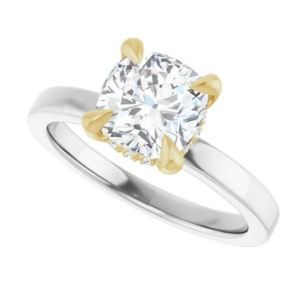 Claw-Prong Hidden Halo-Style Engagement Ring Image 5 Don's Jewelry & Design Washington, IA