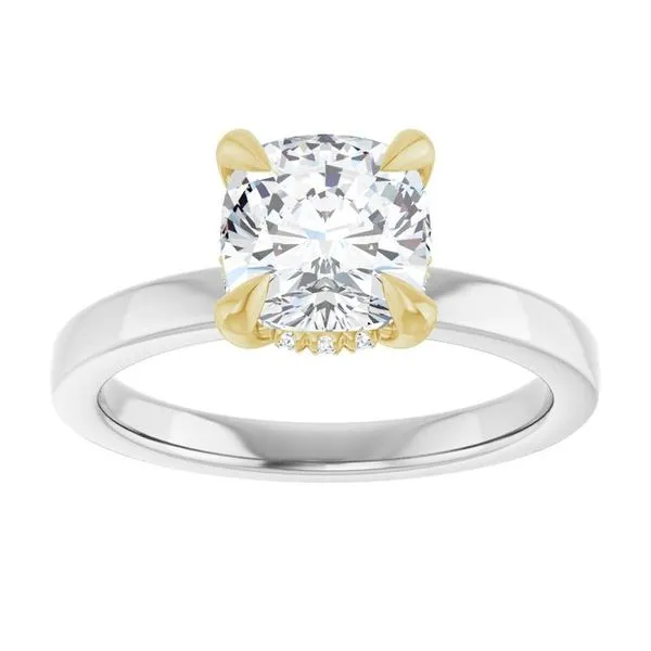Claw-Prong Hidden Halo-Style Engagement Ring Image 3 Futer Bros Jewelers York, PA