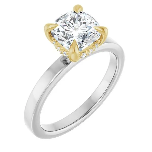 Claw-Prong Hidden Halo-Style Engagement Ring Don's Jewelry & Design Washington, IA