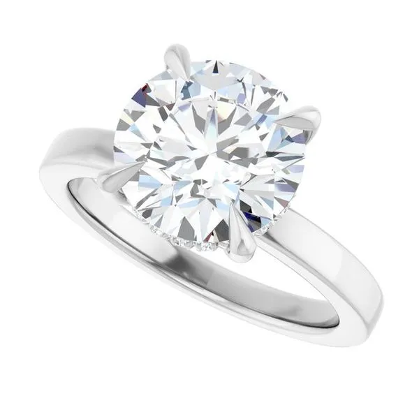 Claw-Prong Hidden Halo-Style Engagement Ring Image 5 Northwood Jewelers Northwood, OH