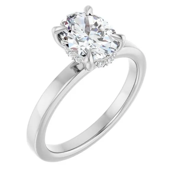Claw-Prong Hidden Halo-Style Engagement Ring Raleigh Diamond Fine Jewelry Raleigh, NC