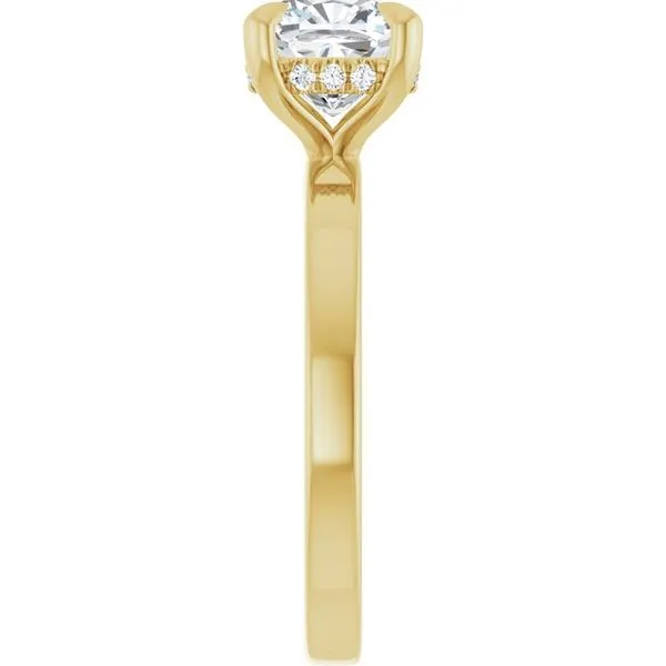 Claw-Prong Hidden Halo-Style Engagement Ring Image 4 Don's Jewelry & Design Washington, IA