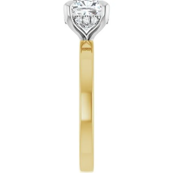 Claw-Prong Hidden Halo-Style Engagement Ring Image 4 J. West Jewelers Round Rock, TX