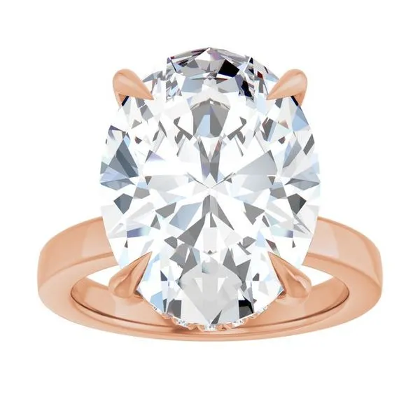 Claw-Prong Hidden Halo-Style Engagement Ring Image 3 Natale Jewelers Sewell, NJ