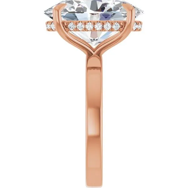 Claw-Prong Hidden Halo-Style Engagement Ring Image 4 Arezzo Jewelers Elmwood Park, IL