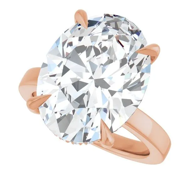 Claw-Prong Hidden Halo-Style Engagement Ring Image 5 Natale Jewelers Sewell, NJ