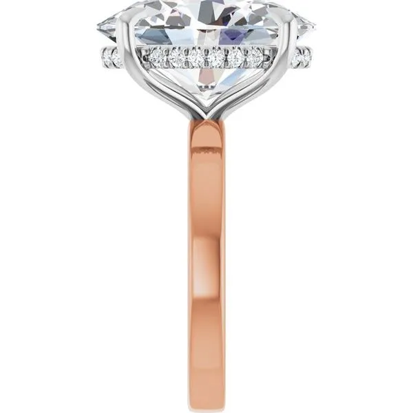 Claw-Prong Hidden Halo-Style Engagement Ring Image 4 J. West Jewelers Round Rock, TX