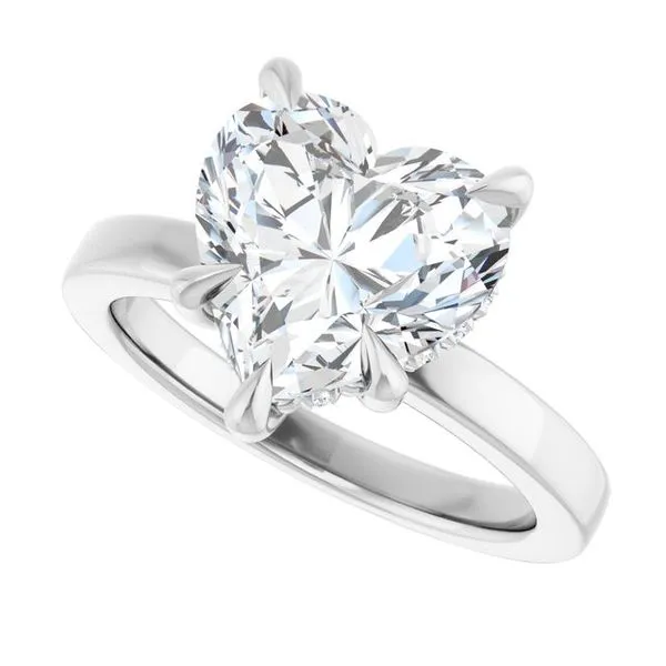 Claw-Prong Hidden Halo-Style Engagement Ring Image 5 Natale Jewelers Sewell, NJ
