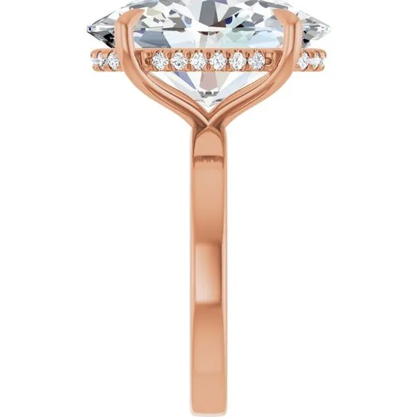 Claw-Prong Hidden Halo-Style Engagement Ring Image 4 Austin's Fine Diamonds & Jewelry Lyndhurst, NJ