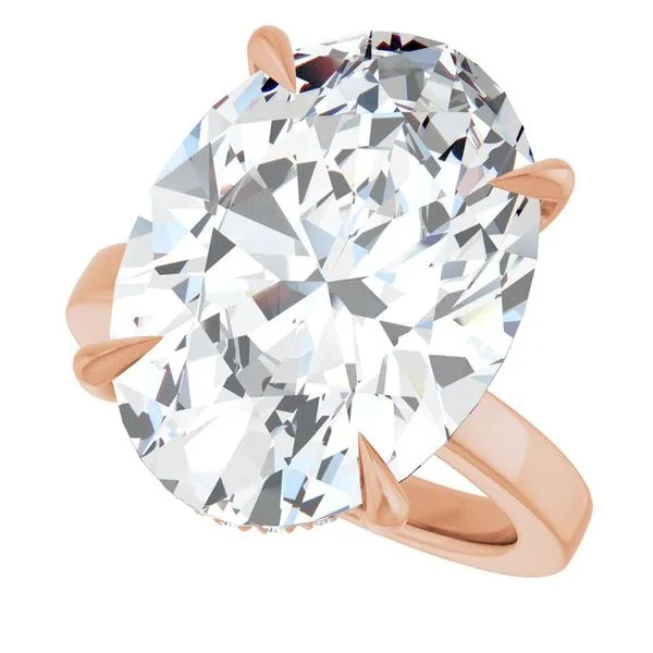 Claw-Prong Hidden Halo-Style Engagement Ring Image 5 Don's Jewelry & Design Washington, IA