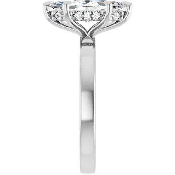 Claw-Prong Hidden Halo-Style Engagement Ring Image 4 J. West Jewelers Round Rock, TX