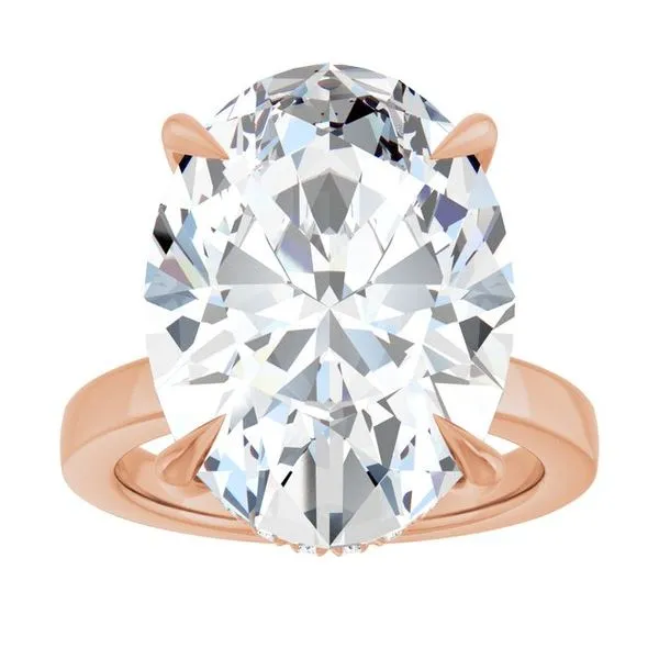 Claw-Prong Hidden Halo-Style Engagement Ring Image 3 JF Jones Jewelers Rochester, NY