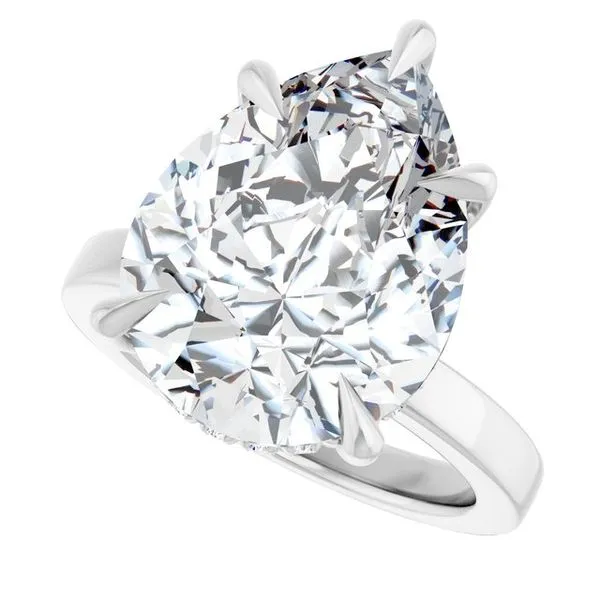 Claw-Prong Hidden Halo-Style Engagement Ring Image 5 Don's Jewelry & Design Washington, IA