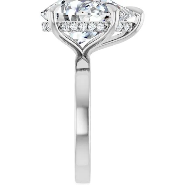 Claw-Prong Hidden Halo-Style Engagement Ring Image 4 J. West Jewelers Round Rock, TX