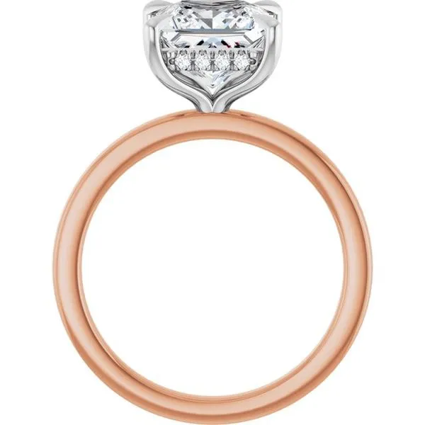 Claw-Prong Hidden Halo-Style Engagement Ring Image 2 Don's Jewelry & Design Washington, IA