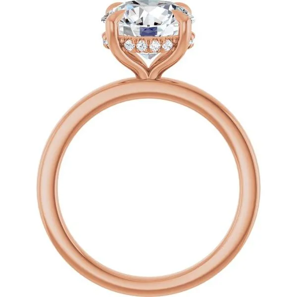 Claw-Prong Hidden Halo-Style Engagement Ring Image 2 Hudson Valley Goldsmith New Paltz, NY