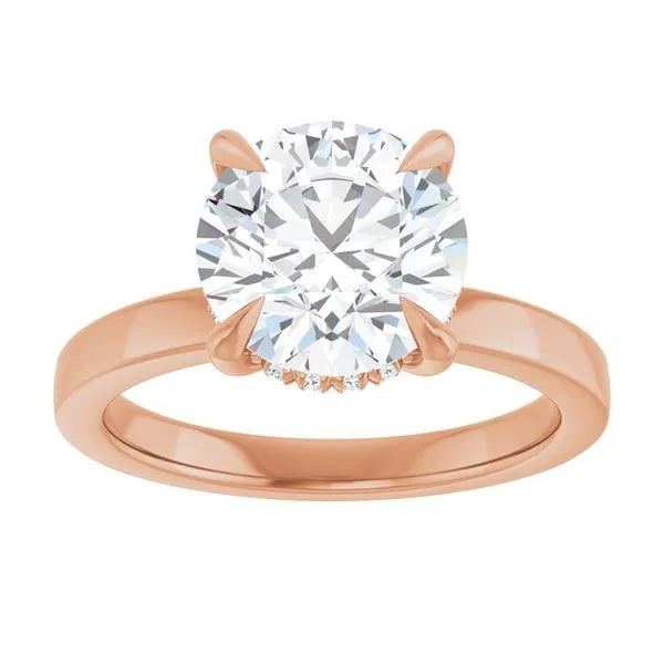 Claw-Prong Hidden Halo-Style Engagement Ring Image 3 The Jewelry Source El Segundo, CA