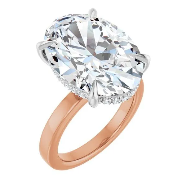 Claw-Prong Hidden Halo-Style Engagement Ring Morin Jewelers Southbridge, MA