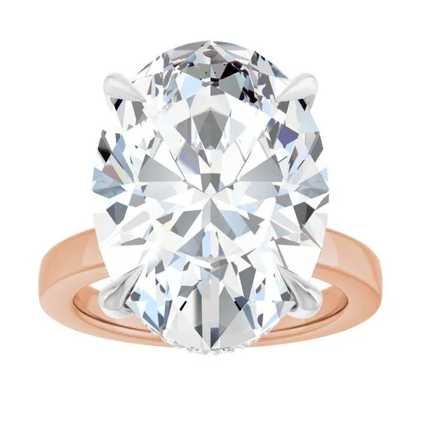 Claw-Prong Hidden Halo-Style Engagement Ring Image 3 House of Silva Wooster, OH