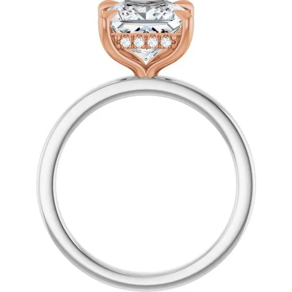 Claw-Prong Hidden Halo-Style Engagement Ring Image 2 Don's Jewelry & Design Washington, IA