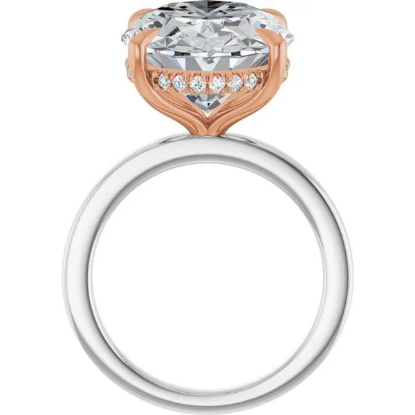 Claw-Prong Hidden Halo-Style Engagement Ring Image 2 Don's Jewelry & Design Washington, IA