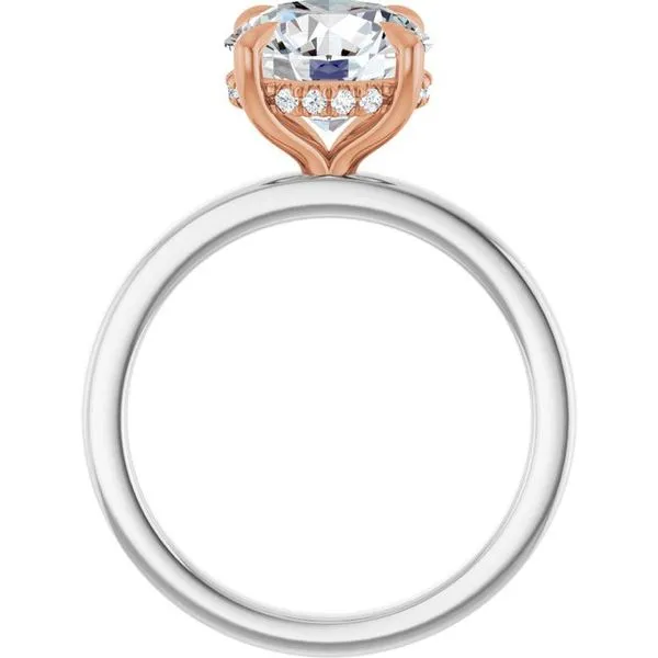 Claw-Prong Hidden Halo-Style Engagement Ring Image 2 Vulcan's Forge LLC KANSAS CITY, MO