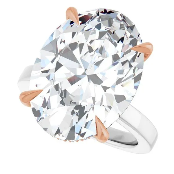 Claw-Prong Hidden Halo-Style Engagement Ring Image 5 The Jewelry Source El Segundo, CA