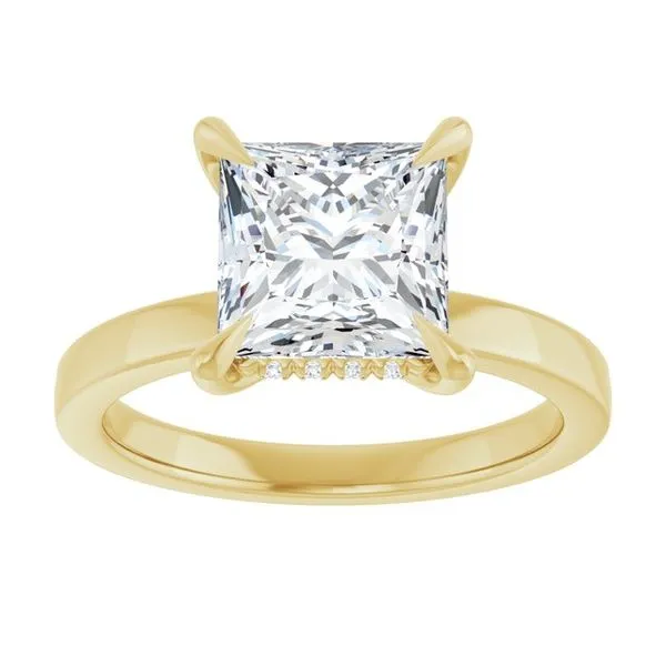 Claw-Prong Hidden Halo-Style Engagement Ring Image 3 Natale Jewelers Sewell, NJ