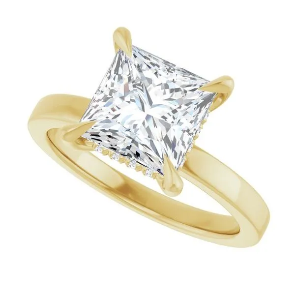Claw-Prong Hidden Halo-Style Engagement Ring Image 5 House of Silva Wooster, OH