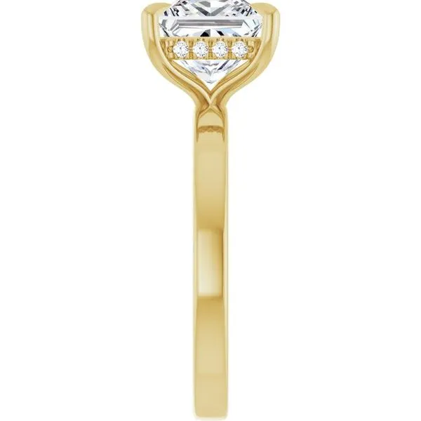 Claw-Prong Hidden Halo-Style Engagement Ring Image 4 Hudson Valley Goldsmith New Paltz, NY