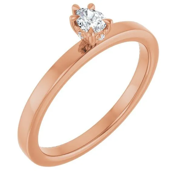 Claw-Prong Hidden Halo-Style Engagement Ring JF Jones Jewelers Rochester, NY