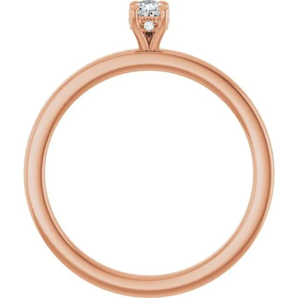 Claw-Prong Hidden Halo-Style Engagement Ring Image 2 Arezzo Jewelers Elmwood Park, IL