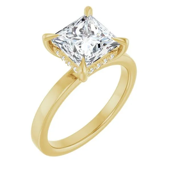 Claw-Prong Hidden Halo-Style Engagement Ring Futer Bros Jewelers York, PA