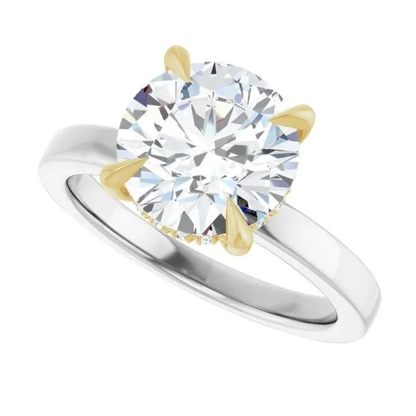 Claw-Prong Hidden Halo-Style Engagement Ring Image 5 Don's Jewelry & Design Washington, IA