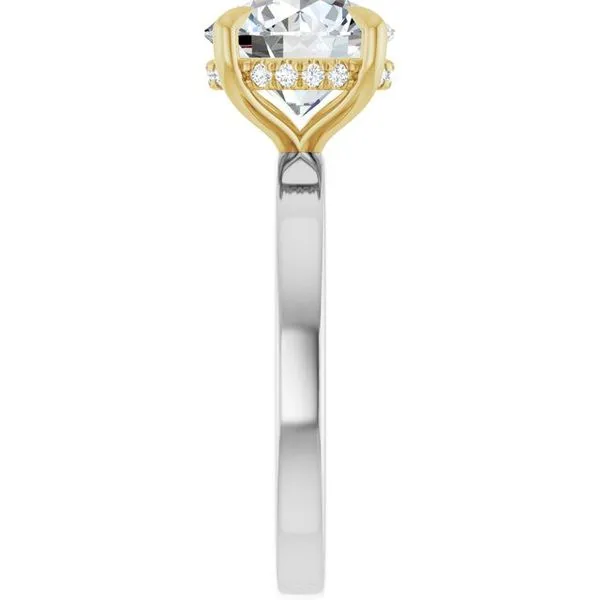 Claw-Prong Hidden Halo-Style Engagement Ring Image 4 Arezzo Jewelers Elmwood Park, IL