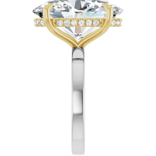 Claw-Prong Hidden Halo-Style Engagement Ring Image 4 Don's Jewelry & Design Washington, IA