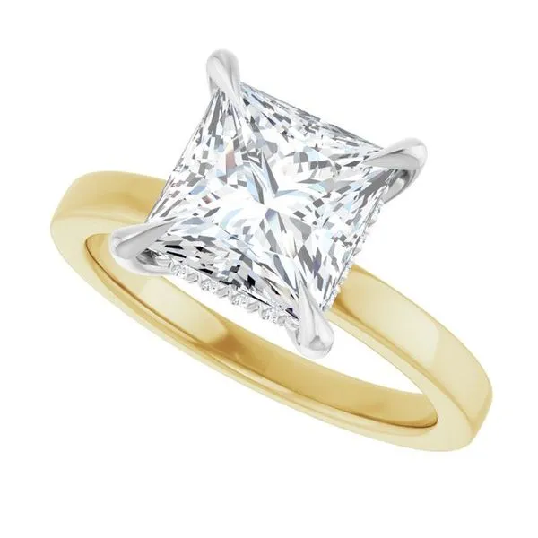 Claw-Prong Hidden Halo-Style Engagement Ring Image 5 Vulcan's Forge LLC KANSAS CITY, MO